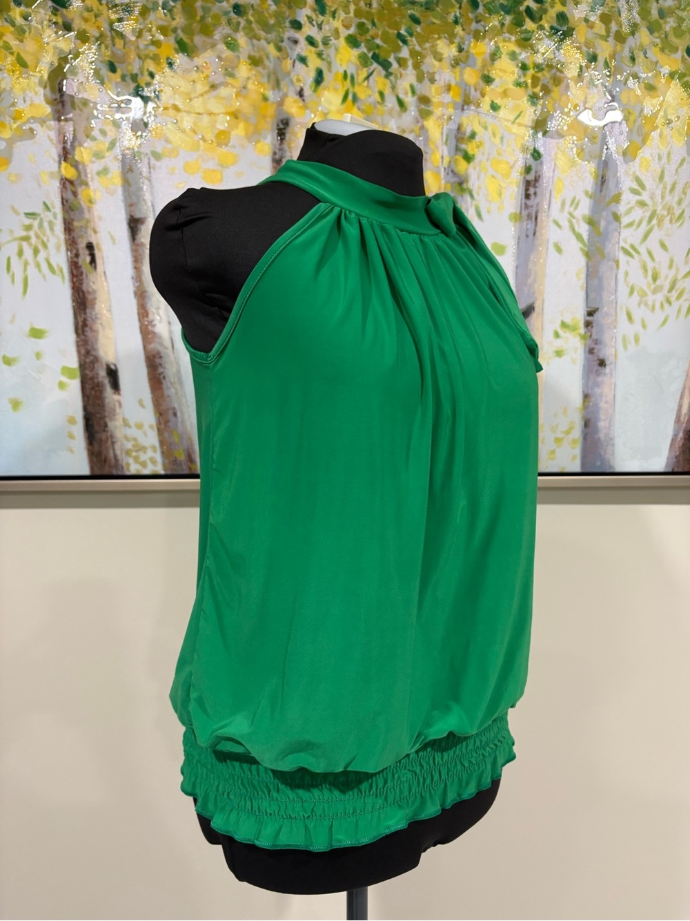 Women’s Halter Tank Top with Ruching Neckline - Size: 12 - Picture 3 of 16